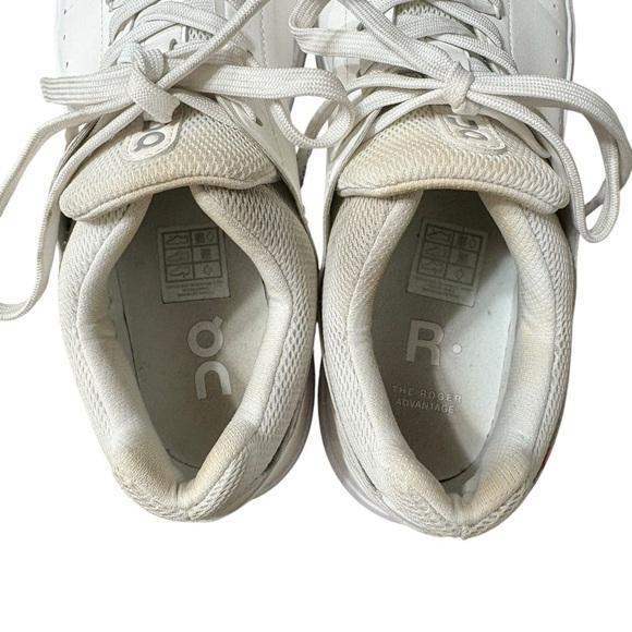 On The Roger Advantage Sneakers Shoes Tennis White Leather Size 9 - Picture 4 of 10